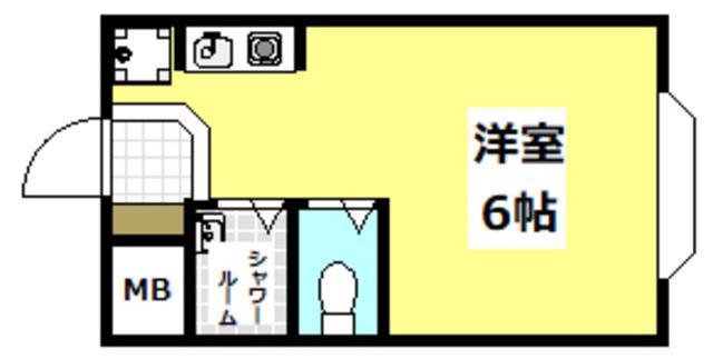 プラットホーム総持寺駅前(ワンルーム/1階)の間取り写真