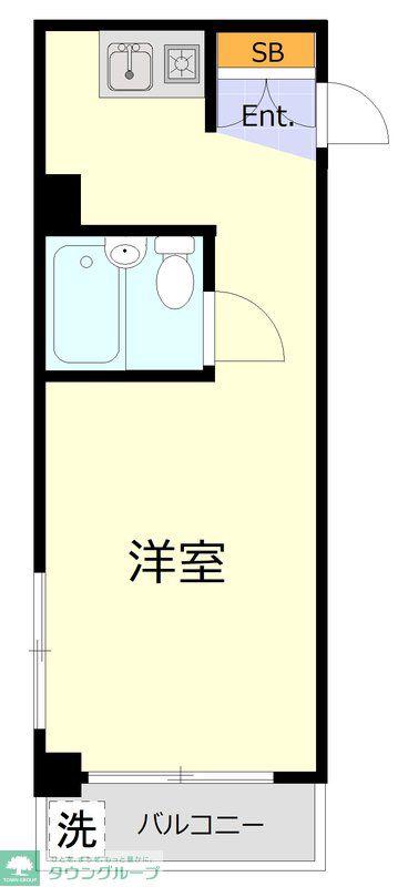 ポートハイム前里町(ワンルーム/2階)の間取り写真
