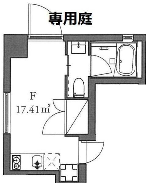 FARE清澄白河(ワンルーム/1階)の間取り写真