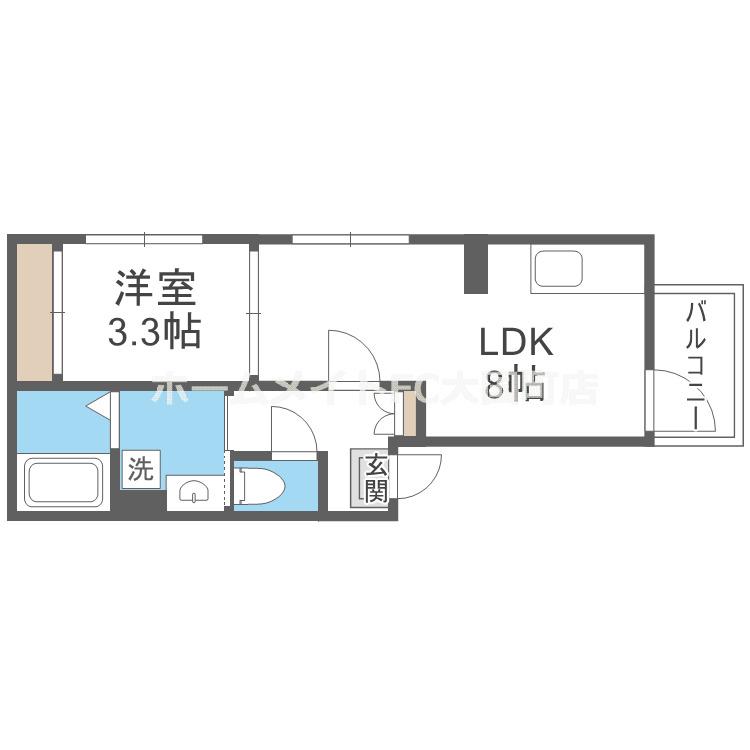 パークテラス淡路(1LDK/3階)の間取り写真