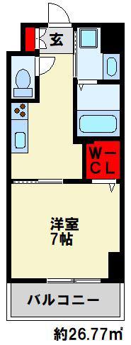 FLATS別院(1K/3階)の間取り写真