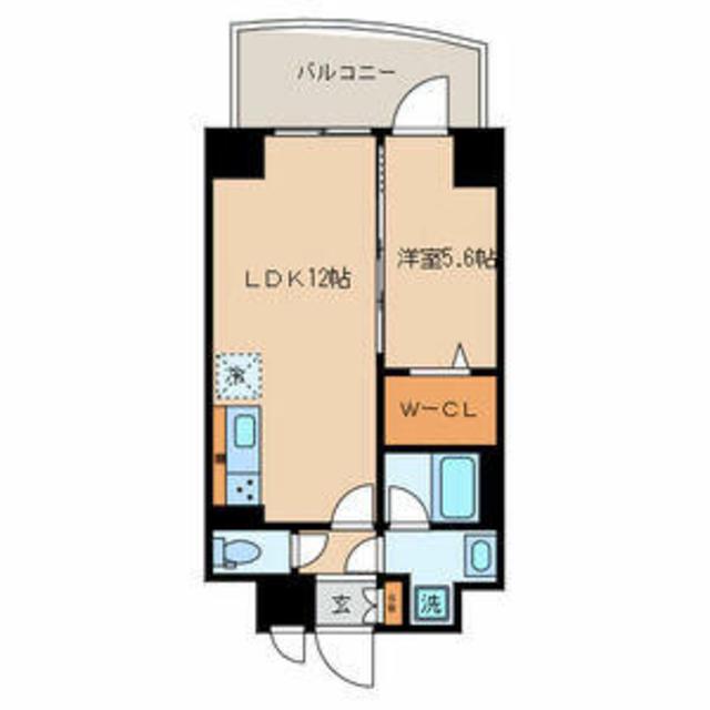 ヴァンテ四つ木(1LDK/3階)の間取り写真