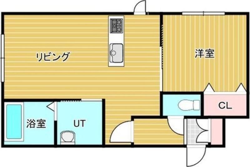 ノースポイント元町(1LDK/3階)の間取り写真