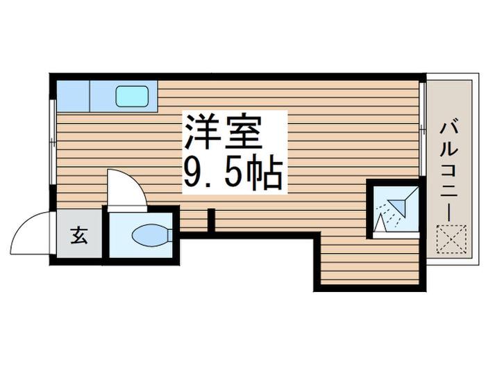 BELL FLORA(ワンルーム/2階)の間取り写真