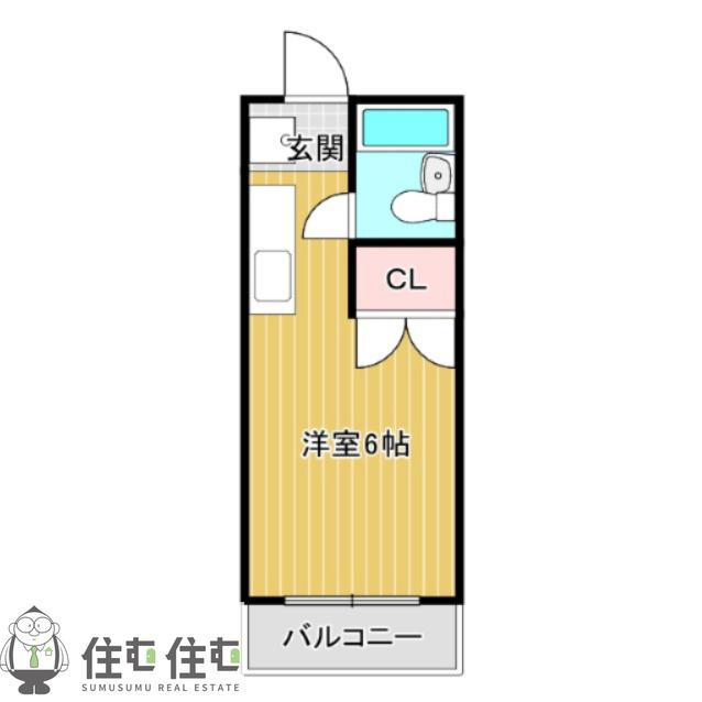 サンライズ20(ワンルーム/2階)の間取り写真