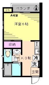 LIVELA(1K/1階)の間取り写真