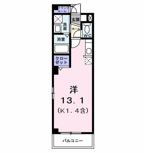 B.L.D.ナカザワ(ワンルーム/2階)の間取り写真