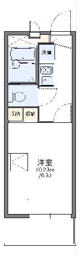 レオパレスWILL(1K/2階)の間取り写真