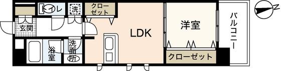 S・K・R DOBASHI(1LDK/2階)の間取り写真