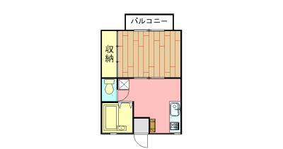 ハイツタナベ(1K/2階)の間取り写真