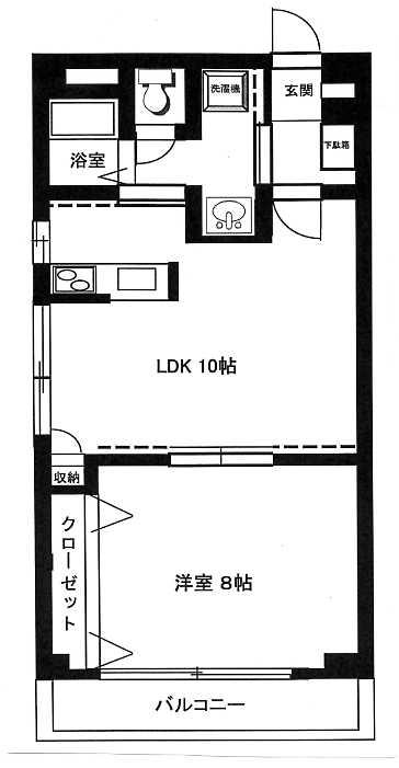 ヴィレッタ西船(1LDK/5階)の間取り写真