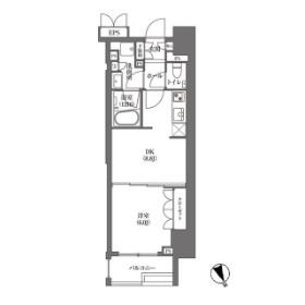 HAMACHO APARTMENT(1LDK/6階)の間取り写真