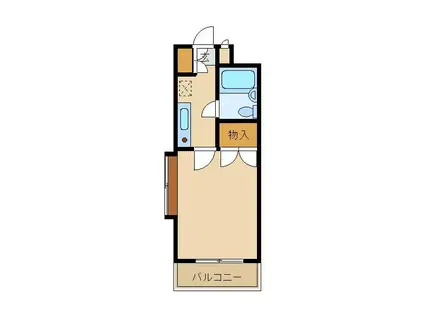 シルク宮崎台(ワンルーム/1階)の間取り写真