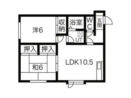 KITABI21(2LDK/2階)の間取り写真