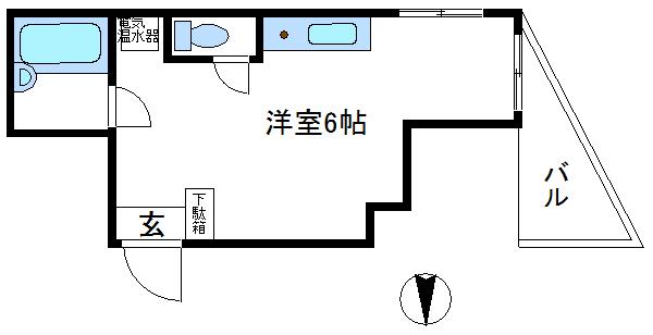 リベラームBASE(ワンルーム/4階)の間取り写真