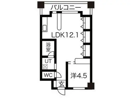 名星ビル(ワンルーム/3階)の間取り写真