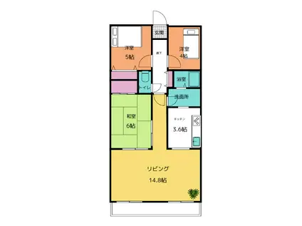 ピュアライフ丸之内(3LDK/9階)の間取り写真