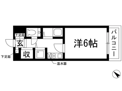 マグノリア箕面(1K/3階)の間取り写真