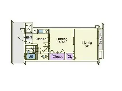 ラフィーネM(2K/3階)の間取り写真