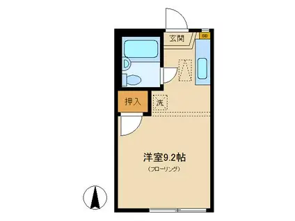 カーサマスミA(ワンルーム/1階)の間取り写真