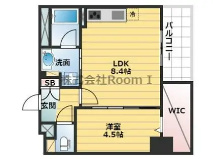 ヴィルブーケ天満橋(1LDK/3階)の間取り写真