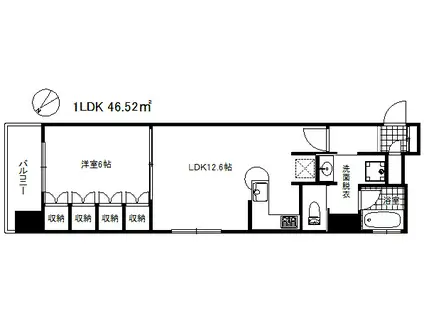 リーガル神戸三宮フラワーロード(1LDK/2階)の間取り写真