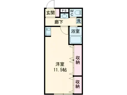 ウエダハイツ(ワンルーム/1階)の間取り写真