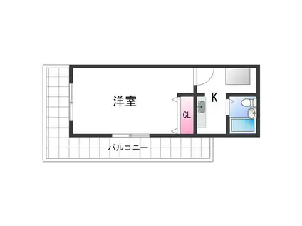 プレアール和泉大宮(1K/2階)の間取り写真