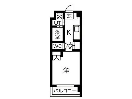 カーサ・トダ(1K/1階)の間取り写真