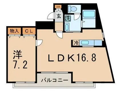ライオンズマンション戸越銀座(1LDK/12階)の間取り写真