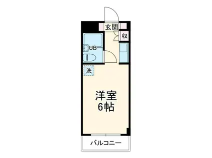 メゾン・ハギII(ワンルーム/2階)の間取り写真