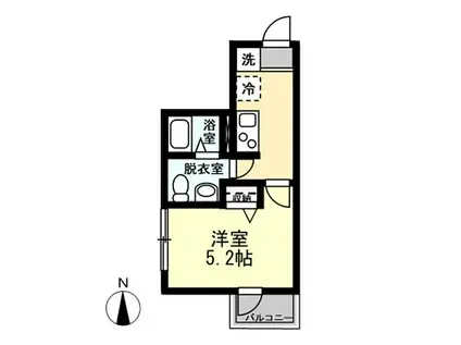 京急本線 鶴見市場駅 徒歩9分 3階建 築5年(1K/2階)の間取り写真