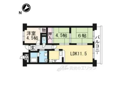 ふじとぴあ(3LDK/3階)の間取り写真