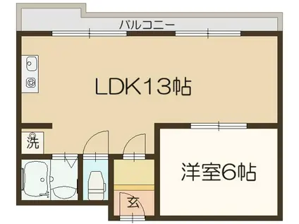プラザ新大阪(1LDK/9階)の間取り写真