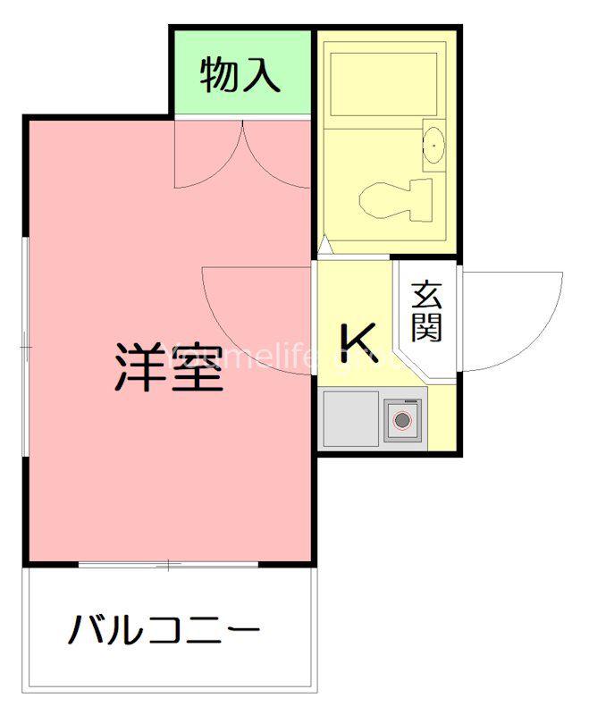 EGAO本厚木(1K/1階)の間取り写真