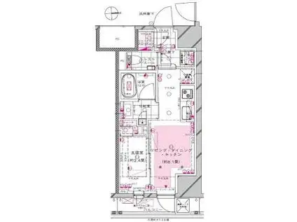 ピアース新宿三丁目(ワンルーム/6階)の間取り写真