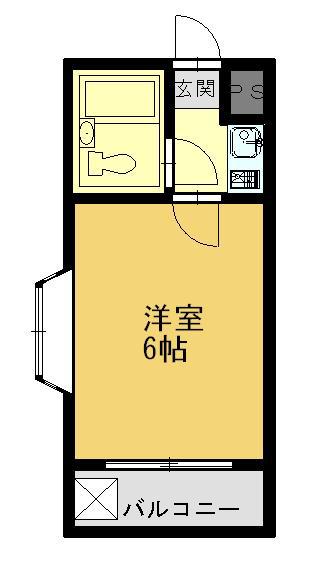 メゾン高砂(1K/1階)の間取り写真