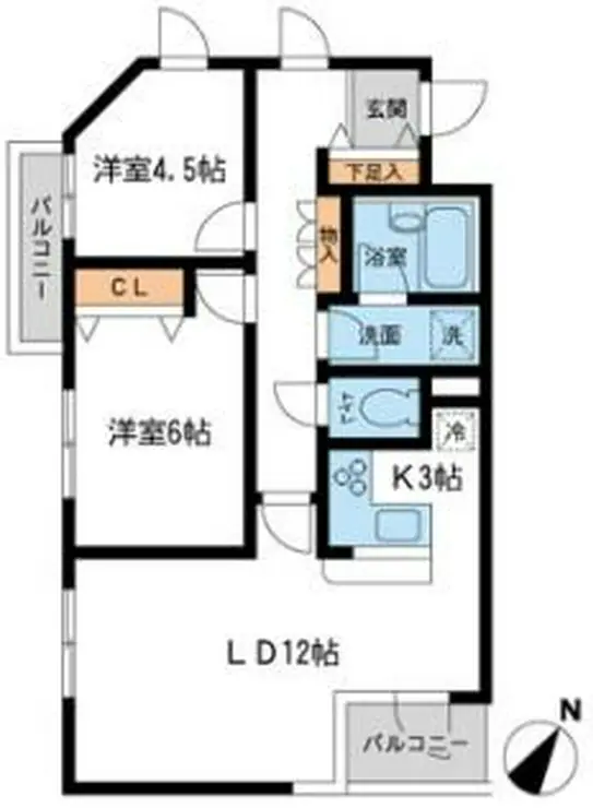 ローレルフラット 2階階 間取り