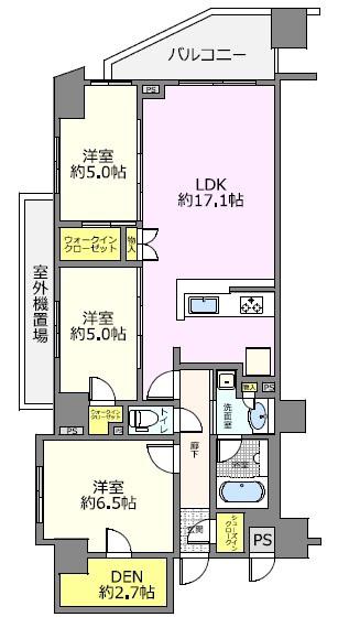 プレシス瑞江(3LDK/3階)の間取り写真