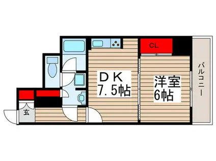 KAMEI.BLD(1DK/3階)の間取り写真