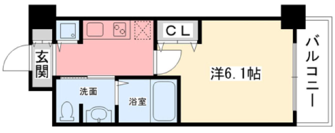 エスリード西宮北口II(1K/3階)の間取り写真