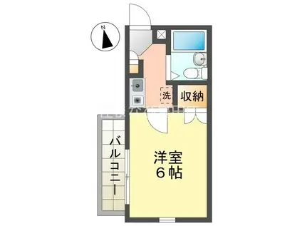 RX豊田(1K/4階)の間取り写真