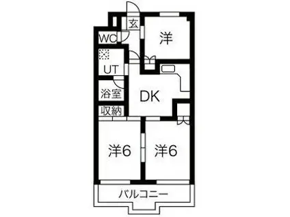 レジデンスTOYOUKE佐野(3DK/3階)の間取り写真