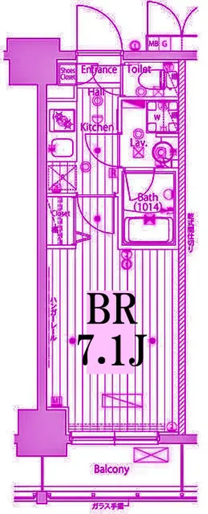 ガーラ横濱関内グランドステージ 5階階 間取り