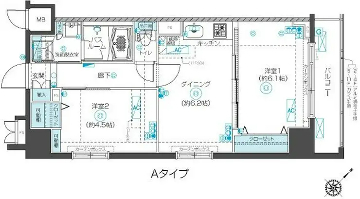 フェニックス新横濱クアトロ 6階階 間取り