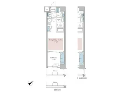 アーバネックス早稲田(1LDK/6階)の間取り写真