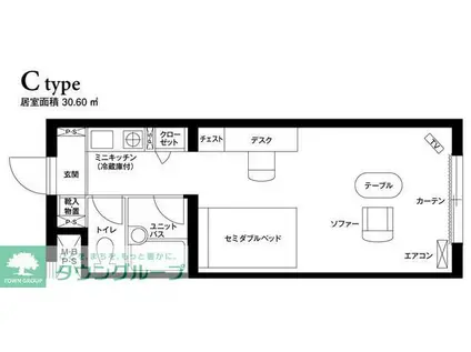 グリーンヒル恵比寿(ワンルーム/2階)の間取り写真