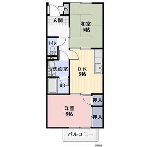 サンサープラスIII(2DK/1階)の間取り写真