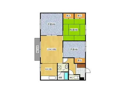 メゾンフォルテシモ(3LDK/2階)の間取り写真