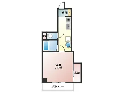 大森第10ビル(1K/2階)の間取り写真